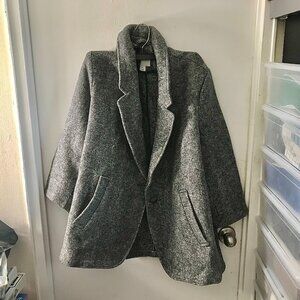 Women Old Navy Grey Marbled Herringbone Blazer - Size XL